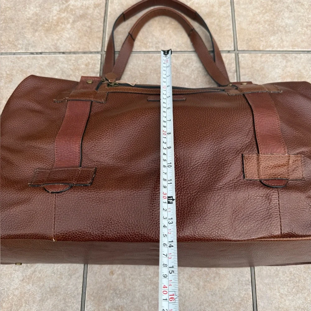 Anonimo Fiorentino Leather Travel Bag Brown Made In Italy